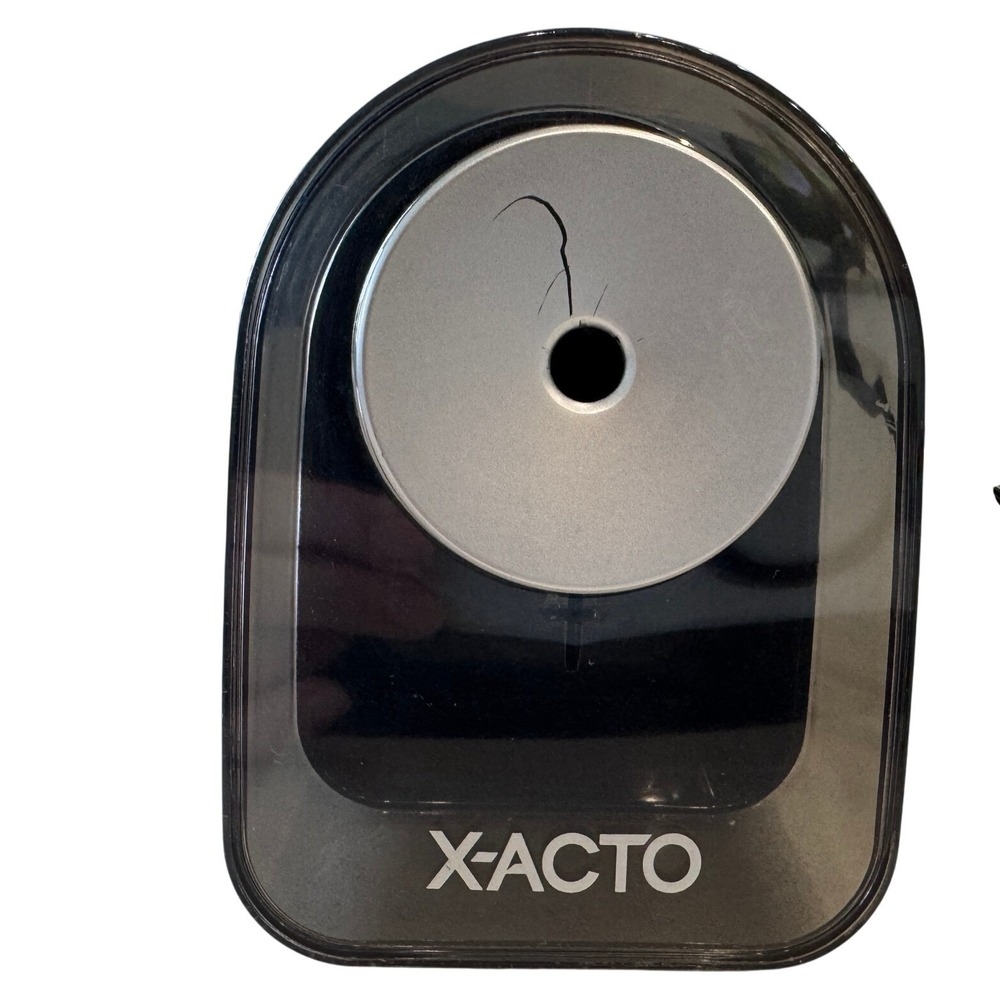 X-ACTO Electric Pencil Sharpener Black Silver Corded Desktop Office 16751